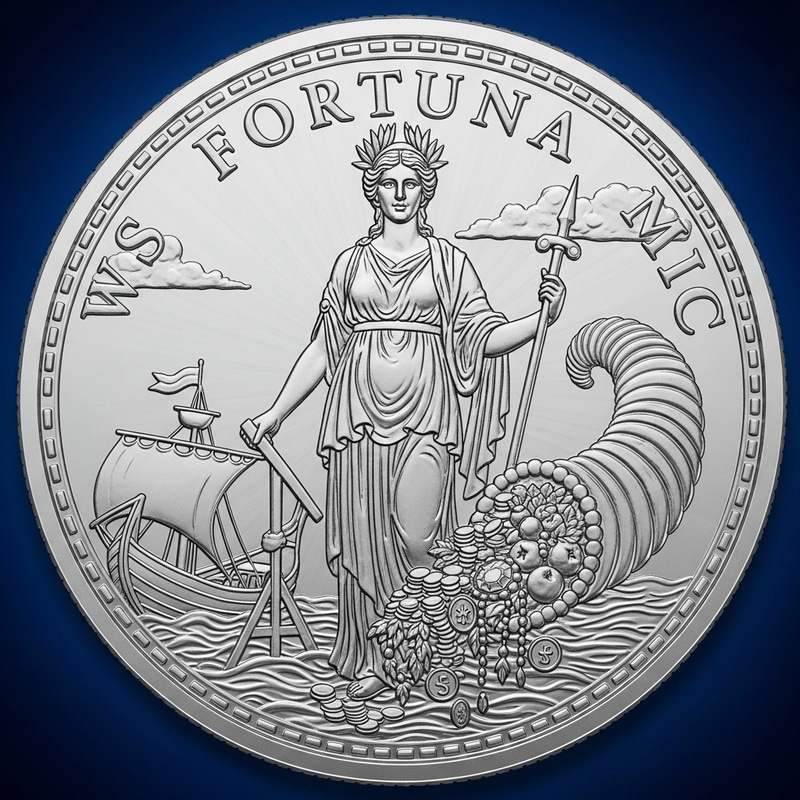Silver Fortuna Roman Coin NFT: Goddess of Fortune & Prosperity