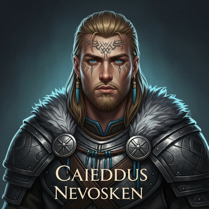 Caieddus Nevosken: Imposing Skoldbrenn Leader | Scandinavian Warrior