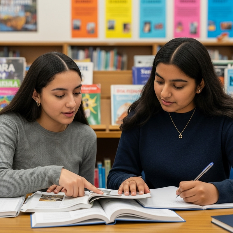 Student Girls Collaborating in School | Cooperative Learning Student Girls Collaborating in School | Cooperative Learning