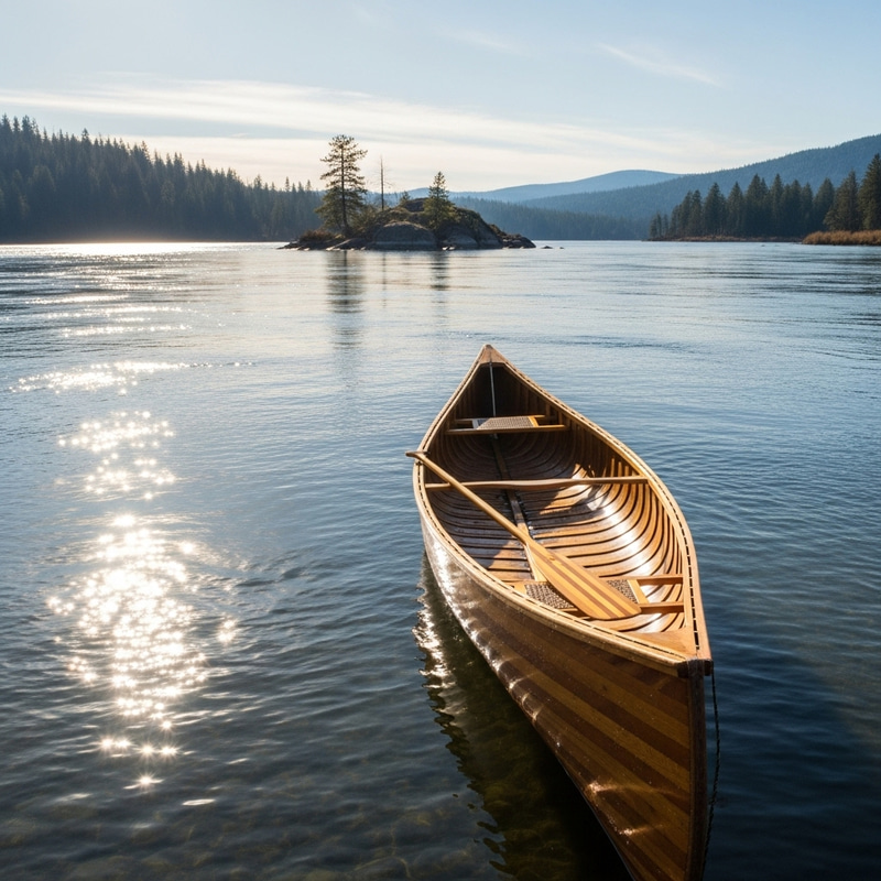 Tranquil Canoe Journey: Navigating Serene Waters