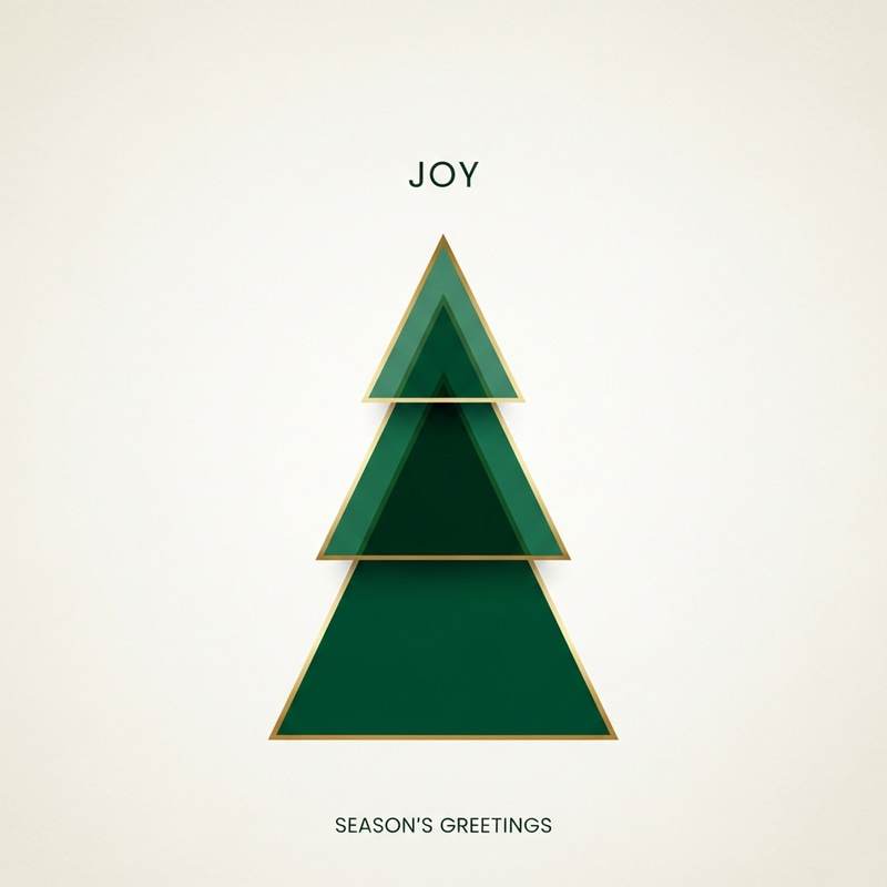 Elegant Christmas Card with Simplistic Design