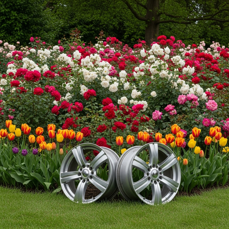 Serenity in a Floral Garden | Unique Number Eight Car Rims