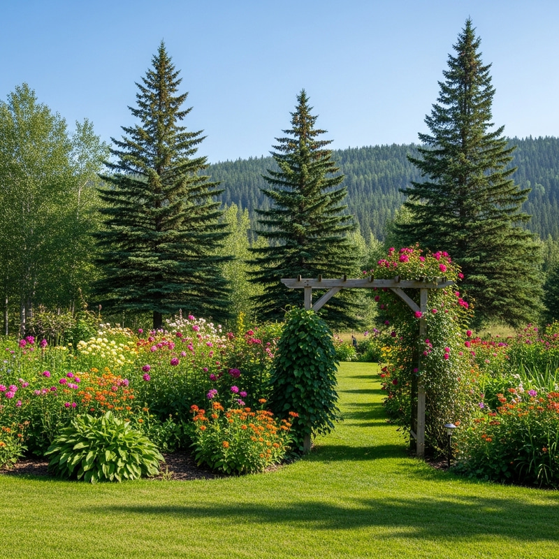 Beautiful Garden in Alberta, Canada - Picturesque Landscape