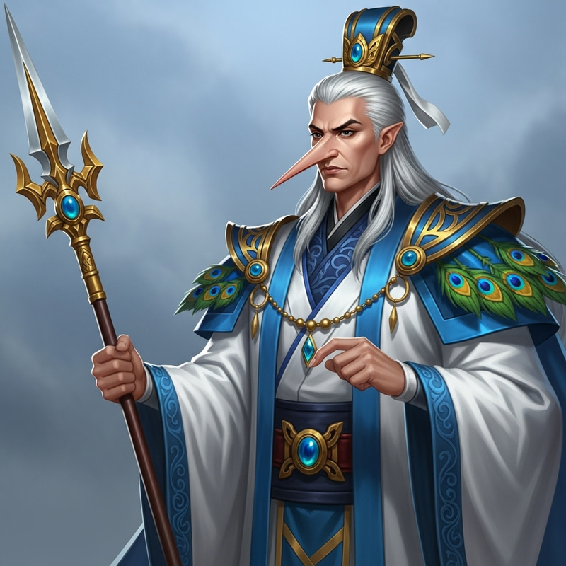 Lord Shen in Traditional Garb with Spear