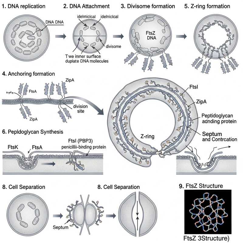 FtsZ Protein in Bacterial Cell Division: Mechanism & Structure FtsZ Protein in Bacterial Cell Division: Mechanism & Structure