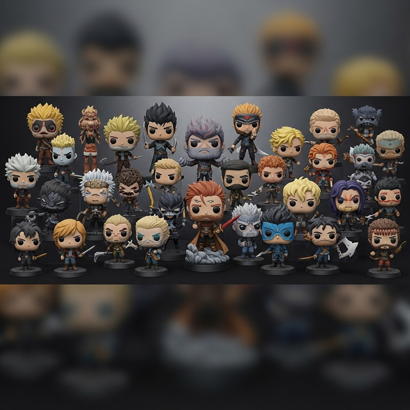 Stunning 3D Banner Design for Unique Figurine Collection