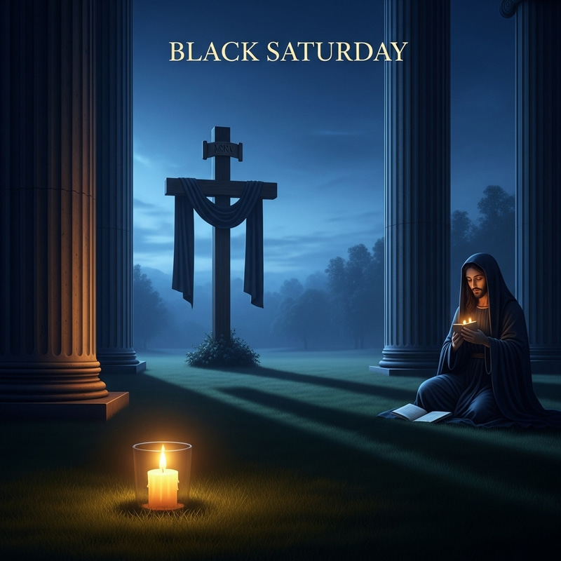 Symbolic Reflection on Black Saturday: Holy Saturday Imagery