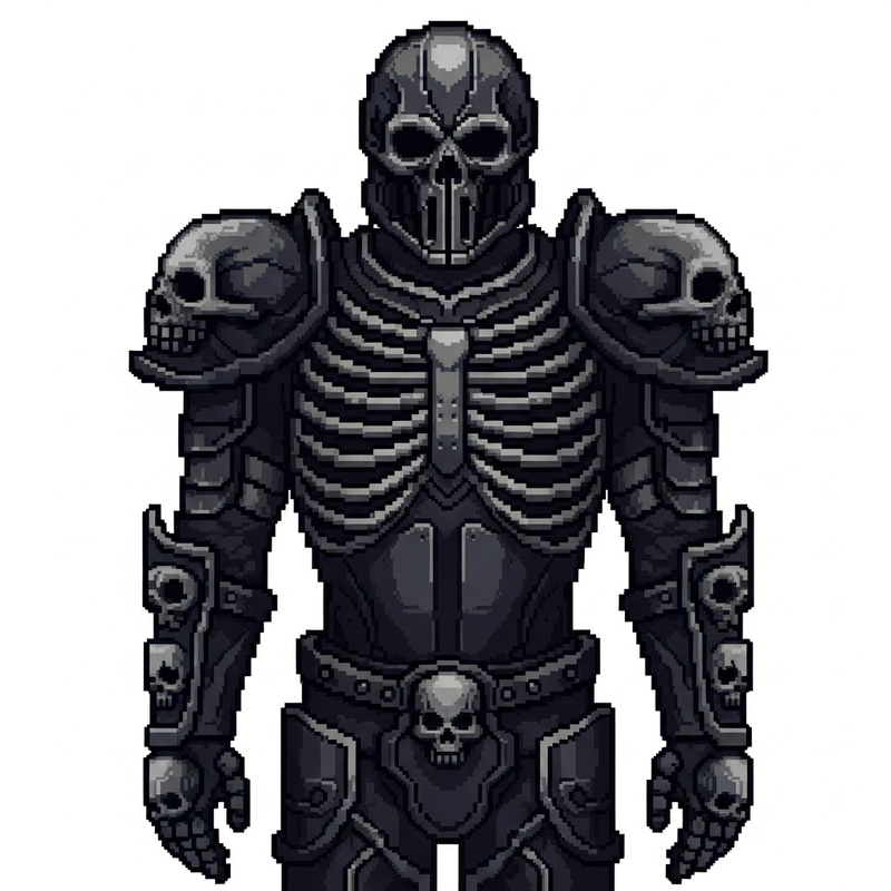 Fantasy Black Skull Armor - 32 Pixels Design | Customized Body Armour Fantasy Black Skull Armor - 32 Pixels Design | Customized Body Armour