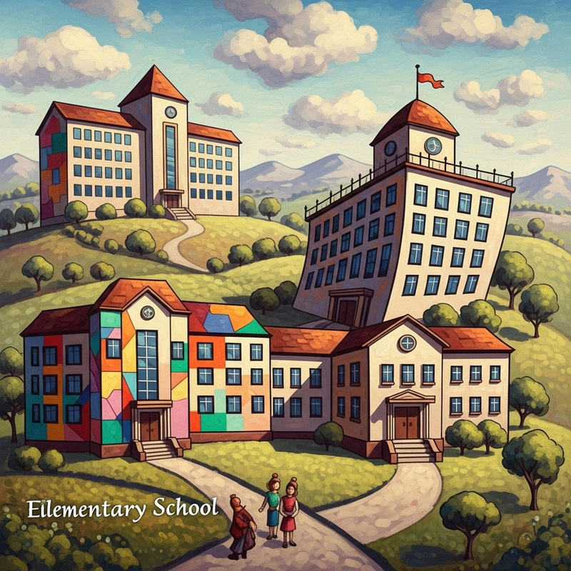 Abstract Realism Schools Scene: Imagining Elementary, Middle & High Schools Abstract Realism Schools Scene: Imagining Elementary, Middle & High Schools