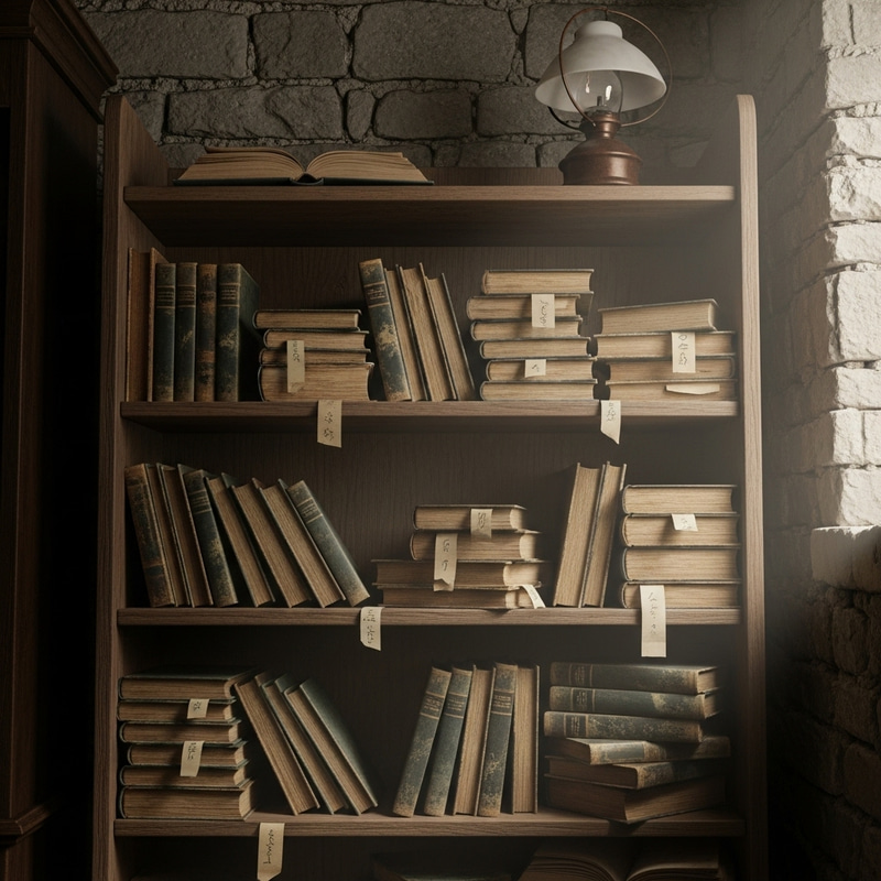 Old Bookshelf: A Glimpse into Nostalgic Times Old Bookshelf: A Glimpse into Nostalgic Times