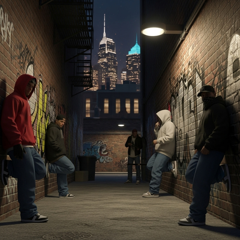 GTA5-Inspired Urban Street Gang Scene GTA5-Inspired Urban Street Gang Scene