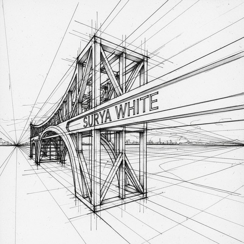Surya White Two-Point Perspective Sketch Surya White Two-Point Perspective Sketch
