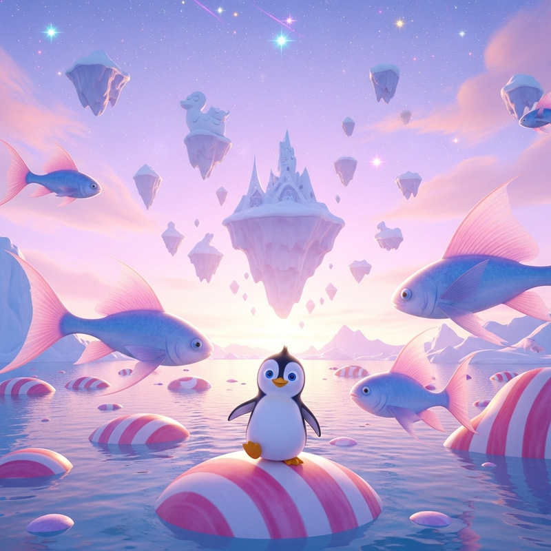 Whimsical Penguin Art: Joy in Surreal Landscapes Whimsical Penguin Art: Joy in Surreal Landscapes
