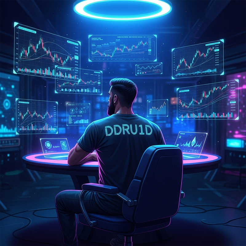 Exploring Cryptocurrency Data in Cyberpunk Scene with DDRU1D Theme