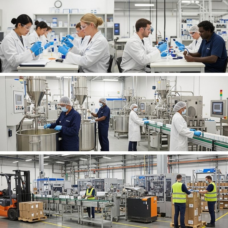 Australian Health Product Manufacturing Factory - Production Process Overview Australian Health Product Manufacturing Factory - Production Process Overview