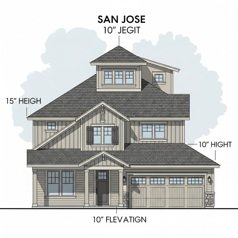 San Jose Hip & Gable Roof Home Design Elevation San Jose Hip & Gable Roof Home Design Elevation