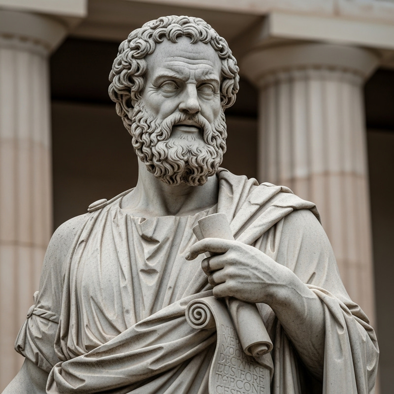 Wise Stone Statue of Plato - Greek Philosopher Art Wise Stone Statue of Plato - Greek Philosopher Art