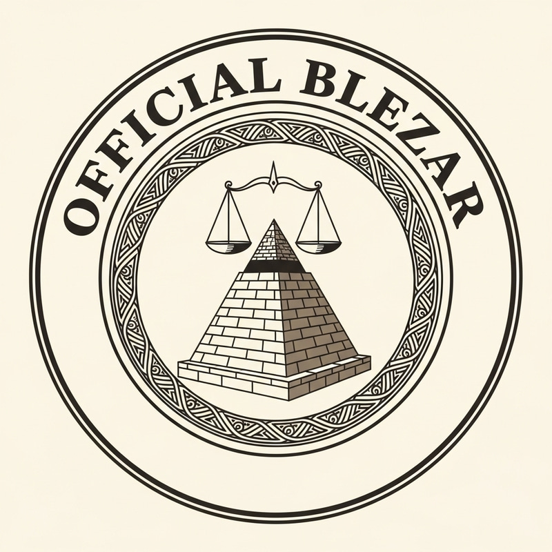 Official Blezar Seal of Authority | Pyramid & Balanced Scales Official Blezar Seal of Authority | Pyramid & Balanced Scales