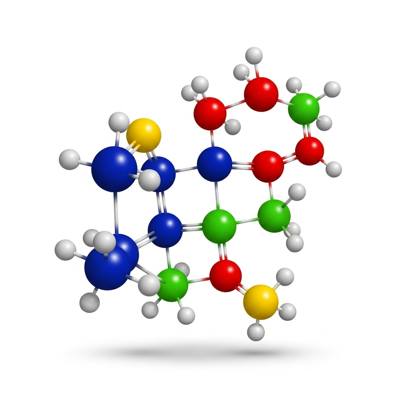 Colorful Molecular Model with 3D Spheres Colorful Molecular Model with 3D Spheres