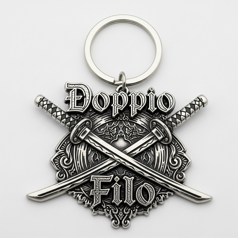 Doppio Filo Katana Keychain | Custom Metal Design