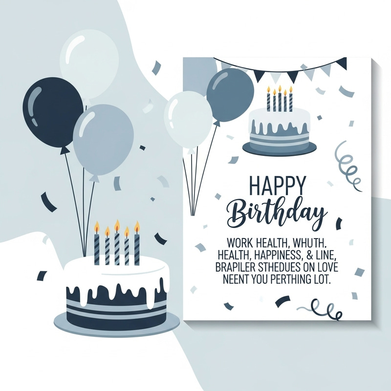 Happy Birthday Greeting Card for Middle-Aged Person Happy Birthday Greeting Card for Middle-Aged Person