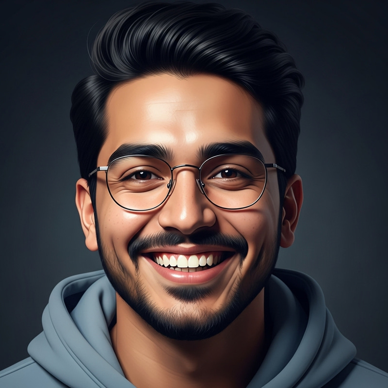 Realistic Smiling Portrait of South Asian Person Realistic Smiling Portrait of South Asian Person