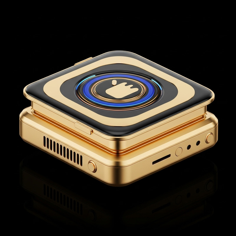 Luxurious Golden Tech: Modern Masterpiece Luxurious Golden Tech: Modern Masterpiece