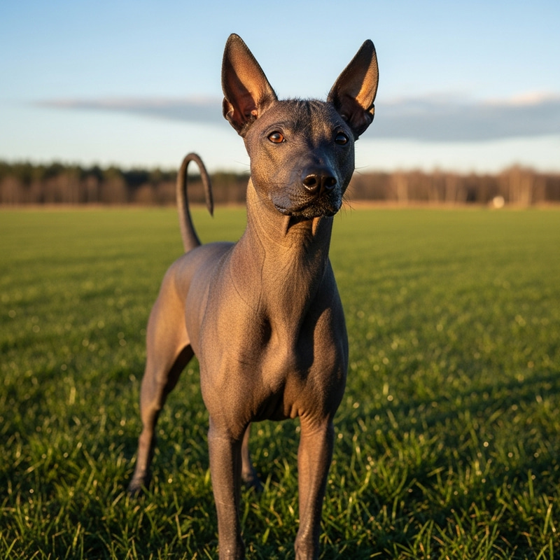 Majestic Medium-Sized Dog on Grass Field