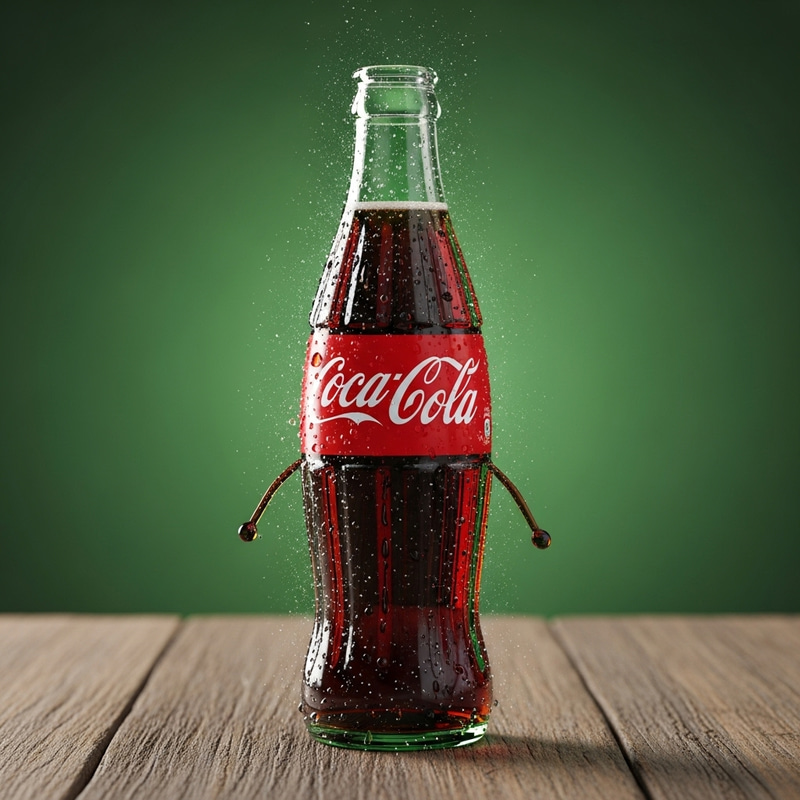 Lively Coca-Cola Bottle: Bursting with Personality Lively Coca-Cola Bottle: Bursting with Personality