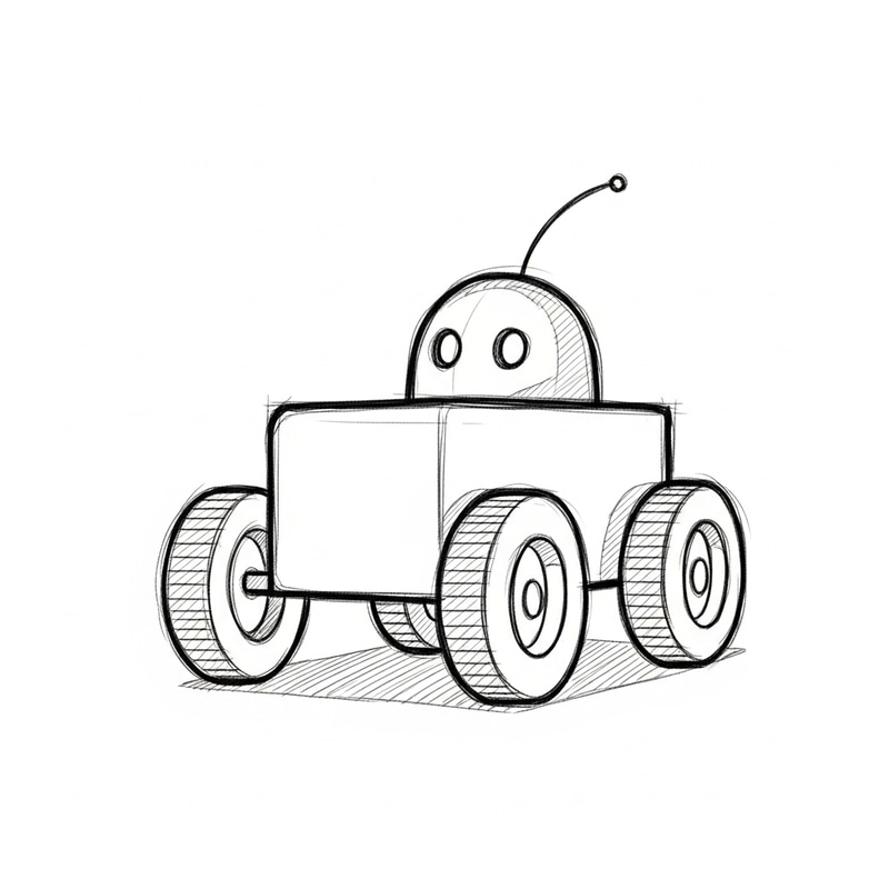 Wheeled Robot Drawing - AI Technology Wheeled Robot Drawing - AI Technology