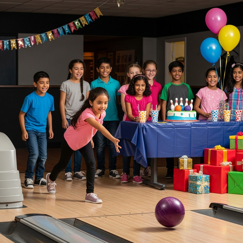 Kids Bowling Birthday Party - Exciting Celebration with Diverse Children Kids Bowling Birthday Party - Exciting Celebration with Diverse Children