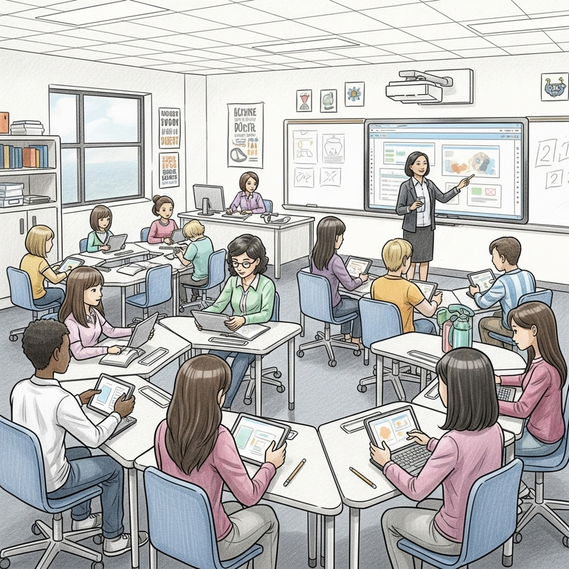 Unique 21st Century Classroom Sketch