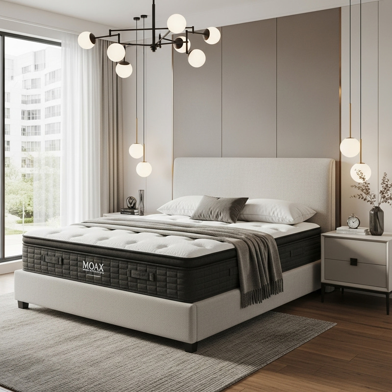 Modern Interior with Plush Mattress | Neutral Color Scheme Modern Interior with Plush Mattress | Neutral Color Scheme