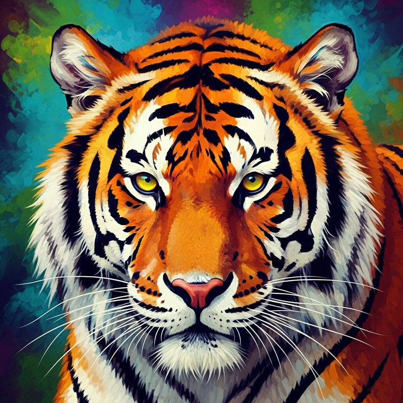 Bold Abstract Tiger Art | Captivating Colors & Dreamlike Textures Bold Abstract Tiger Art | Captivating Colors & Dreamlike Textures