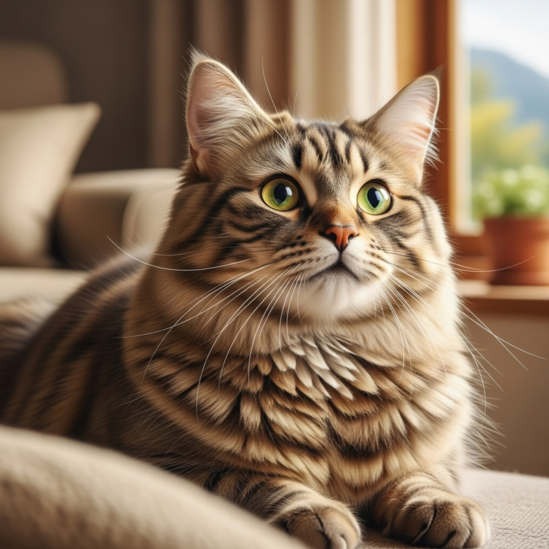 Gatto - Medium-Sized Domestic Cat with Lush Fur Gatto - Medium-Sized Domestic Cat with Lush Fur