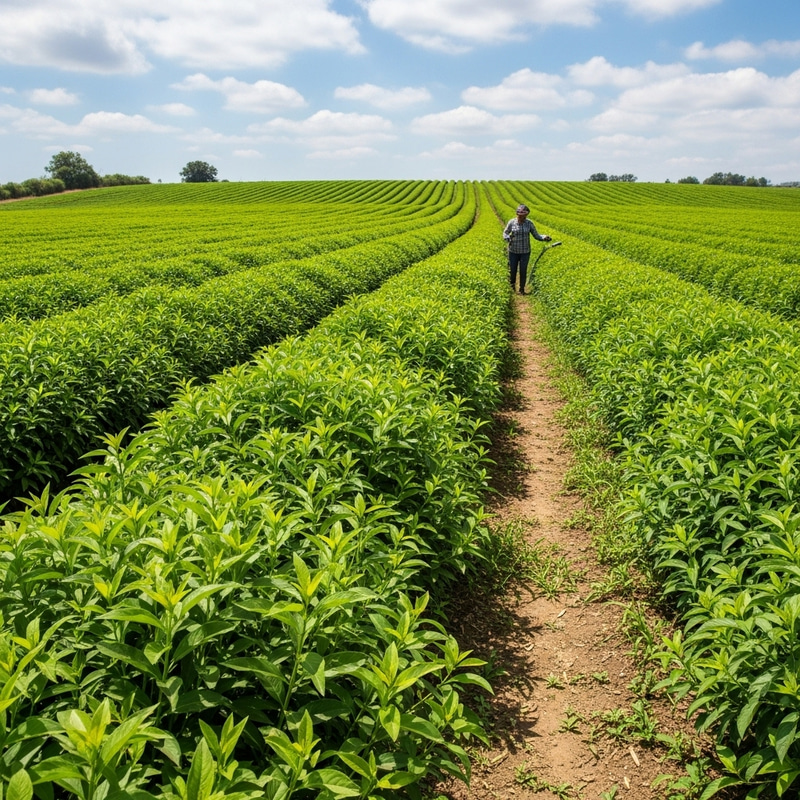 Yerba Mate Field: Serene Beauty in Sunlight Yerba Mate Field: Serene Beauty in Sunlight