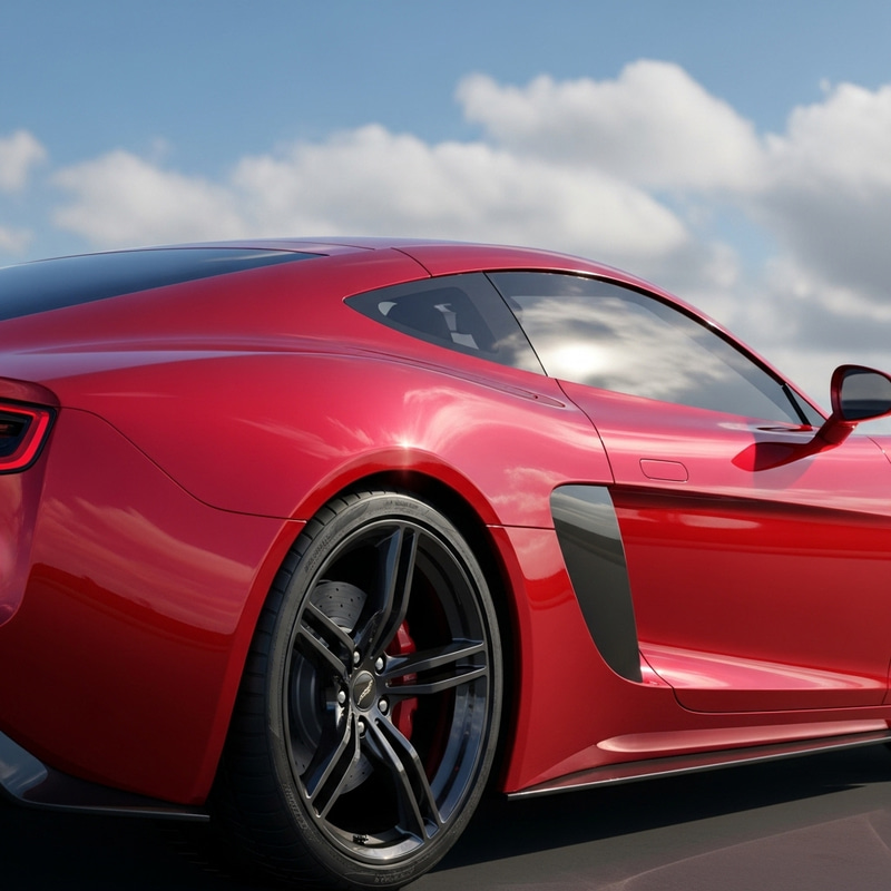 Red Sports Car - Aerodynamic Design for Performance Red Sports Car - Aerodynamic Design for Performance