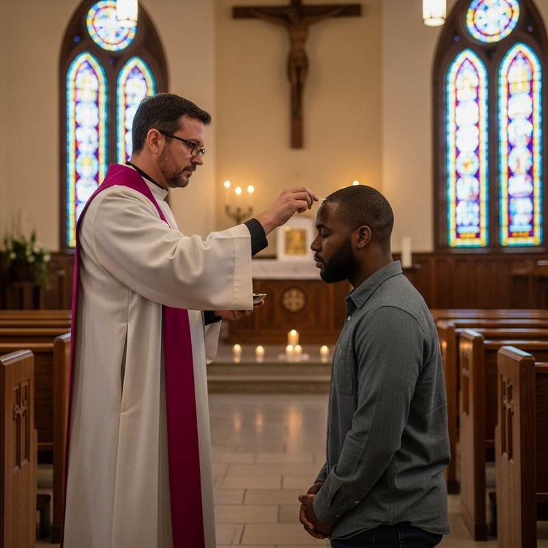 Pastor Anoints Black Man with Holy Oil Pastor Anoints Black Man with Holy Oil