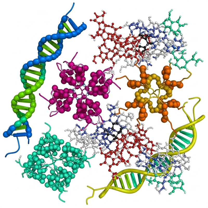 Visual Representation of RNA and Peptides Interaction Visual Representation of RNA and Peptides Interaction