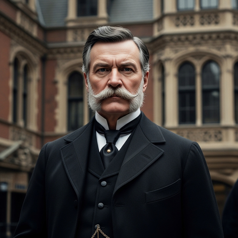 Porfirio Dias: Late 19th Century Historical Figure in Formal Suit