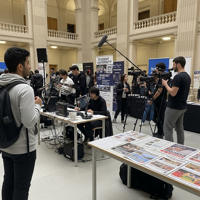 University Student Media Showcase: Diverse Group of Students in the Grand Assembly Hall University Student Media Showcase: Diverse Group of Students in the Grand Assembly Hall