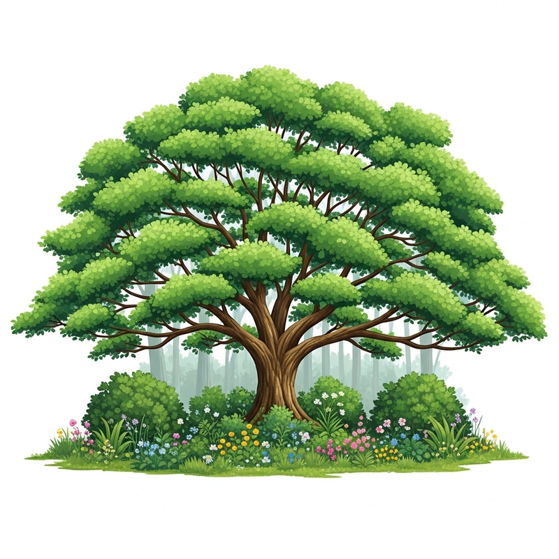 Towering Tree in Natural Setting