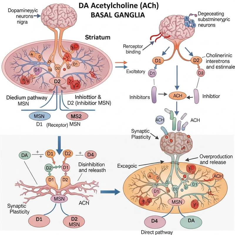 Dopamine & Acetylcholine Balance in Basal Ganglia: In Parkinson's