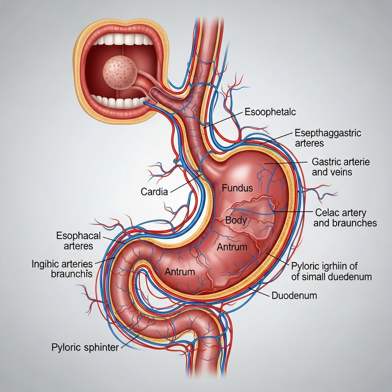 Food Bolus Journey: Anatomy of Digestive System Illustrated Food Bolus Journey: Anatomy of Digestive System Illustrated