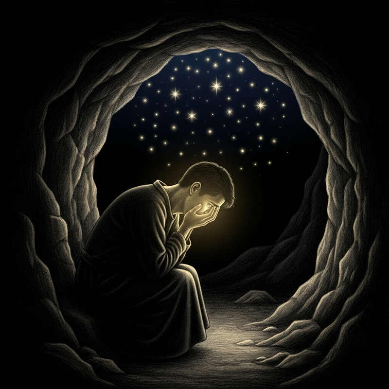 Man's Journey to Illusions in a Harsh Reality