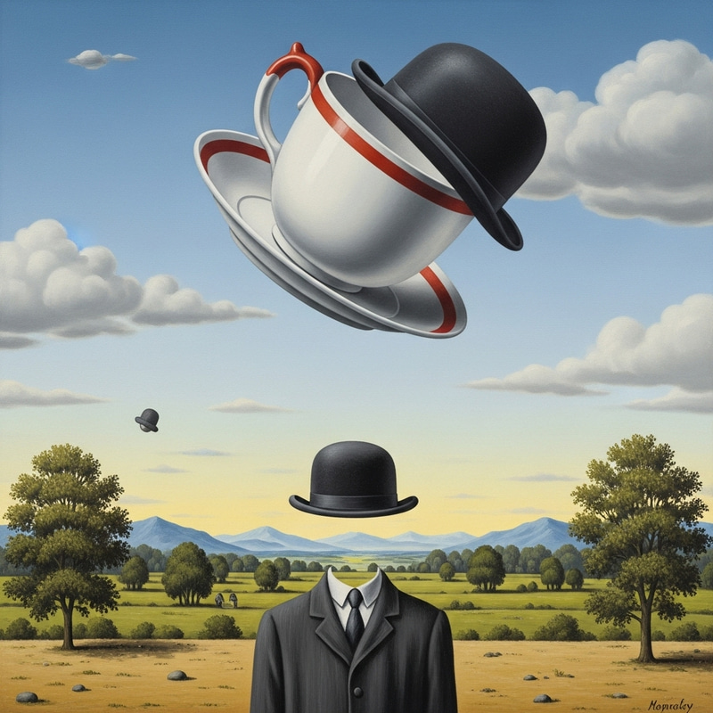 Magritte-Inspired Surreal Art: Captivating Landscape Scenes Magritte-Inspired Surreal Art: Captivating Landscape Scenes
