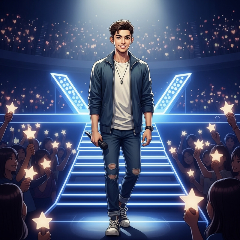 Energetic Asian Pop Star Jungkook | Youthful Concert Artist Energetic Asian Pop Star Jungkook | Youthful Concert Artist