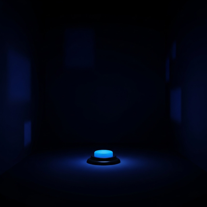 Discover the Enigmatic Blue Button in a Dark Room Discover the Enigmatic Blue Button in a Dark Room