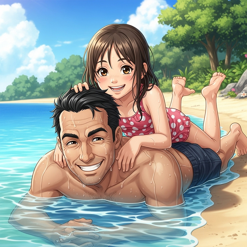 Vibrant Disney Pixar Style Cartoon: Beachfront Fun Story Vibrant Disney Pixar Style Cartoon: Beachfront Fun Story