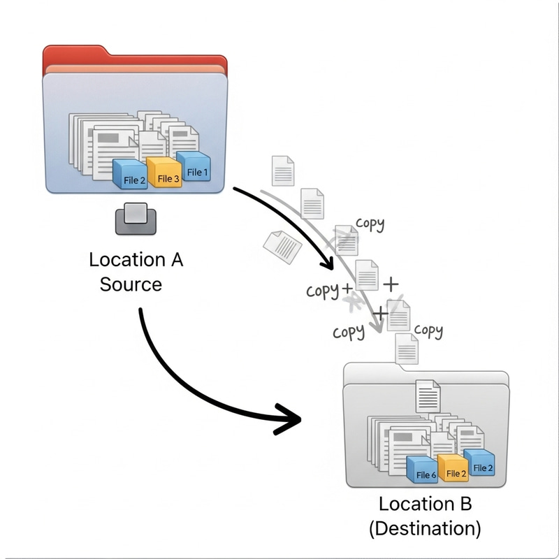 Linux Replication: Copy from A to B - File Copy Command